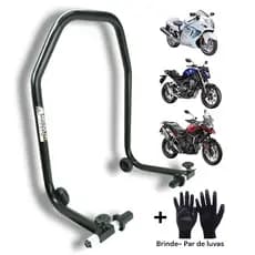 Cavalete Traseiro Moto Universal Para Manutenção + Brinde Luvas Multitato PU