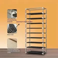 Sapateira Vertical Inox Luxo 27 pares 9 Prateleiras