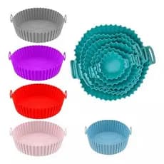 6 Formas Reutilizáveis de Silicone para Air Fryer e Fritadeiras