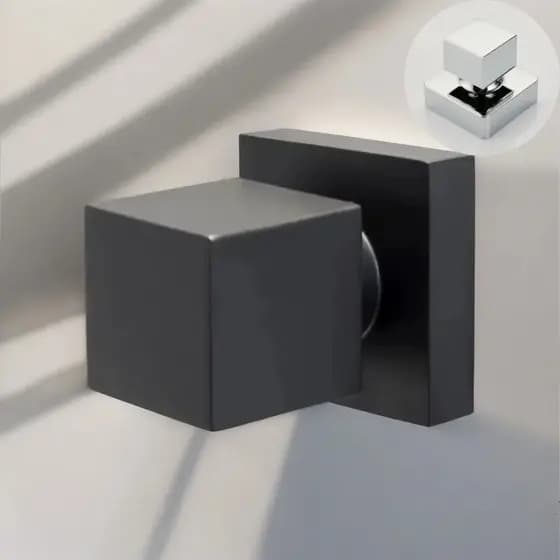 Acabamento Quadrado Para Registro Pressão / Gaveta 1/2 e 3/4 Preto ABS Padrão Deca