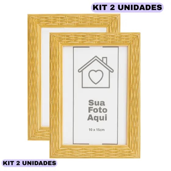 Kit 2 Porta Retratos 10x15 e 15x21 cm A6 com Acetato de vidro Decoração para todos ambientes. Parede ou mesa.