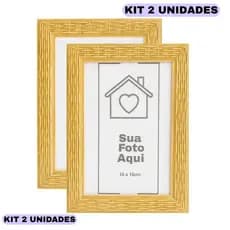 Kit 2 Porta Retratos 10x15 e 15x21 cm A6 com Acetato de vidro Decoração para todos ambientes. Parede ou mesa.
