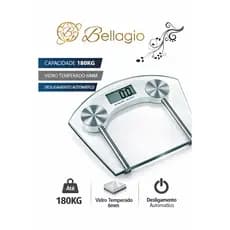 Balança Corporal Digital Até 180kg Com Vidro Temperado Premium