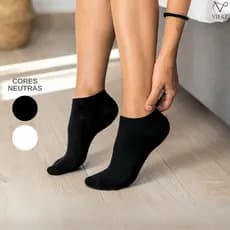 Kit Até 12 pares meia soquete Premium unissex Masculina Feminina meia cano baixo confortável