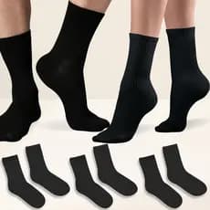 Kit Até 12 Pares Meia Preta Cano Médio Unissex meias esportivas Academia Longa