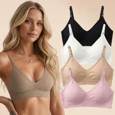 Top Sutiã Segunda Pele Feminino Sem Costura Premium Alças Delicadas Bojo Removível