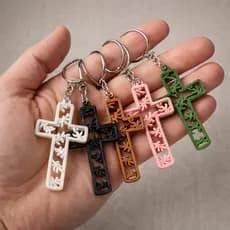 Kit Chaveiros Cruz Cristã Lembrancinha Religiosa para Igreja Chaveiro de Fé Religioso Cristão