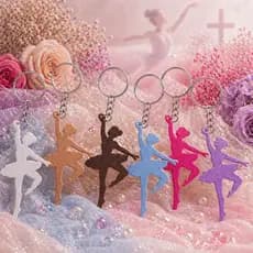 Chaveiro de Bailarina Ministério de Dança da Igreja Presente Lembrancinha Evangélico Balé Feminino