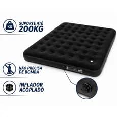 Colchão King Size Inflável Mor C Inflador Multiuso Preto