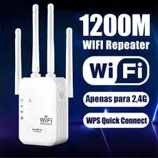 Amplificador WiFi 1200Mbps Repetidor 2.4Ghz Rede Sem Fio