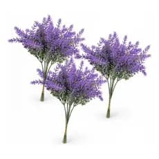 Kit 3 Lavanda Artificial 6 Ramos Decoração Vaso Sala Lavabo