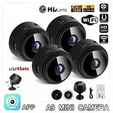 Câmeras A9 HD Mini com visão noturna Wifi Câmera 1080P Vigilância