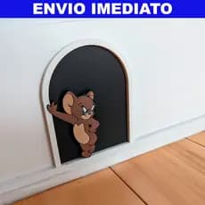 Portinha Decorativa Jerry 3D – Enfeite Criativo para Rodapé