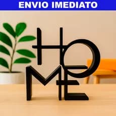Escultura Decorativa HOME – Enfeite Moderno para Sala e Escritório