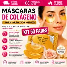 Kit 50 Máscaras De Colágeno Olhos Anti Olheiras Antirrugas Gel Pads Skin Care Envio Imediato