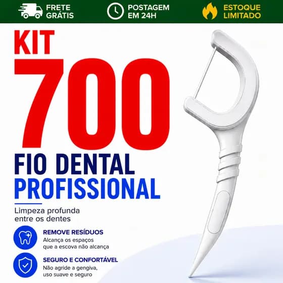 Kit 700, Fio Dental Infantil Ultra Fino Formato de Arco para Limpeza Bucal Eficaz