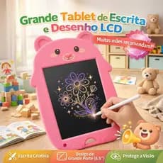 Tablet LCD Infantil 8.5” para Desenhar – Lousa Mágica com Caneta, Apaga com 1 Clique