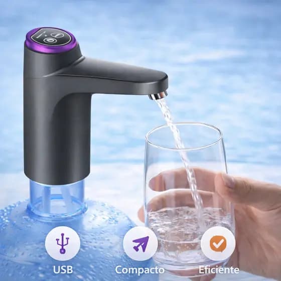 Bomba Elétrica para Galão de Água 20L com Recarga USB – Dispenser Automático Portátil Universal