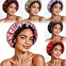 Unidades Touca de Cetim Dupla Face Ajustável – Anti-Frizz/ Proteção Para Cabelos e Conforto Premium