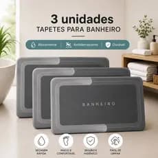 Tapetes para Banheiro Absorvente Antiderrapante Secagem Rápida Macio Durável