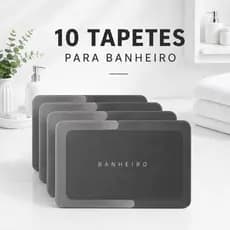 Tapete De Banheiro Quadrado Absorve Água Antiderrapante Secagem Rápida 40x60