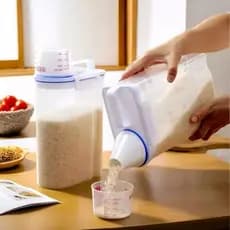 Pote Hermético 2L Com Medidor Organizador De Alimentos Mantimentos Arroz