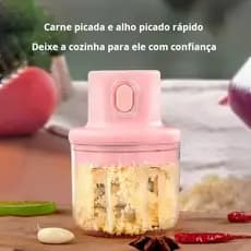 Mini Processador Triturador cozinha Sem Fio Elétrico 250ML processador de alimentos Alho Gengibre