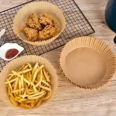 250 PCS Airfryer Forro De Papel Descartável Antiaderente Esteira A Vapor Tapetes De Papel Redondo Cozinha