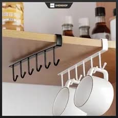 Kit1/2/3 Suporte Porta Xícaras Canecas Organizador De Armário Cozinha Sem Furar