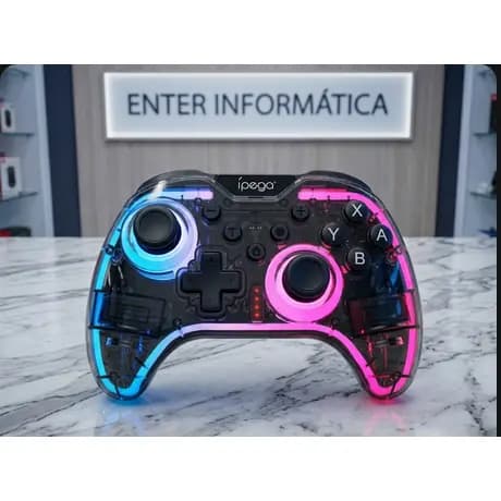 Controle Gamer IPEGA Bluetooth RGB Sem Fio Compatível Switch Oled PC Steam T&Z PG-SW123T