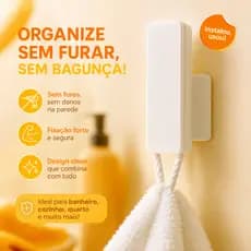 Kit Ganchos De Parede Branco Rosa Preto Toalhas Bolsas Roupas Fita Adesiva Dourado Dupla Face
