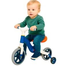 💙 Bicicleta Infantil Azul 2 em 1 – Equilíbrio Seguro com Rodinhas Removíveis