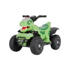 Quadriciclo Infantil Eletrico 6V Brinquedo Motorizado Dinossauro Rex Verde Seguro Divertido