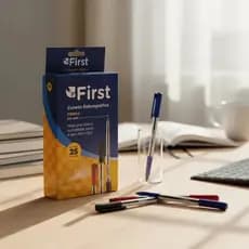 Kit 25 Unidades de Canetas Esferográficas Ideal para Escola e Trabalho