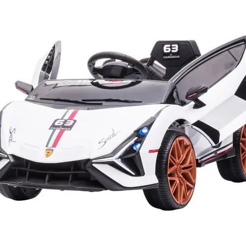 Carro Infantil Eletrico Speed Motor Potente Seguro Diversao Criancas Branco