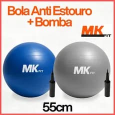 Bola de Ginástica Suíça Yoga Pilates 55cm Bola de Pilates Inflável Anti Estouro MKFIT