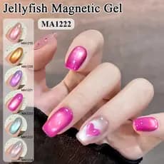 MEET Através 7ml Gel Magnético Para Unhas De Olho De Gato Estilo Água-Viva Com Brilho Vibrante Soak Off UV LED Curado Ac