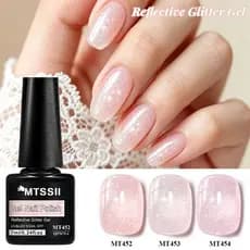 MTSSII Esmalte Em Gel Com Glitter Reflexivo , 7ml , Lâmpada LED UV , Fornece Brilho Brilhante E De Longa Duração Para Ar