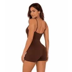 Macaquinho Feminino Academia Zero Transparência Modelagem Anatômica Suplex Premium Treino