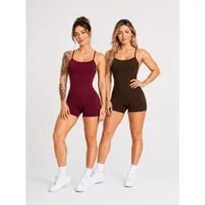 Kit 2 Macaquinho Fitness Feminino Suplex Zero Transparência Academia Premium