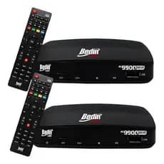 Kit 2 Receptor Tv Digital Satélite Parabólica Full Hd Bs9900