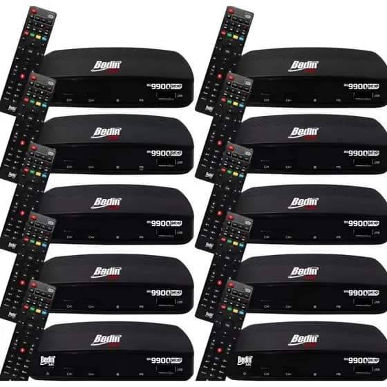 Kit 10 Receptores Full Hd Sat Hd Regional Bs9900s Preto 127/220v Regionalizado