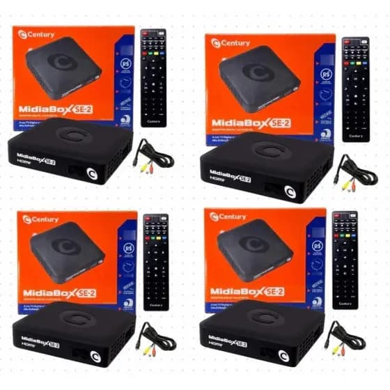 Kit 4 Receptores Century Midiabox Se-2 Full HD HDMI