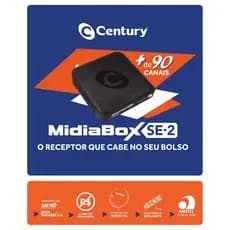 Receptor Digital Century Midiabox Se-2 2 Portas 110/220v Preto 127/220v
