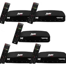 Kit 5 Receptor Digital Banda Ku Full Hd Bs9900 Bedin Sat Preto 5v Regionalizado
