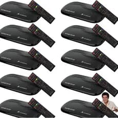 Kit 10 Receptor Digital Vx10 Tv Sat Hd Ku 5g - Vivensis Preto 127/220v Regionalizado