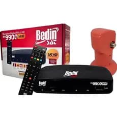 Receptor Sat Hd Bs9900s - Bedin Sat + Lnbf Ku Universal Preto Bivolt