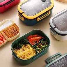 Pote De Marmita Box Food Com Divisoria 1200 Ml Com Talheres 1un 2un 3un
