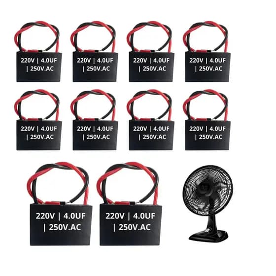 60 Un Capacitor CBB61 Ventilador Partida Vários  Modelo 250V 450V 1.2UF 2UF 3UF 4UF 50/60Hz  GRANFEI