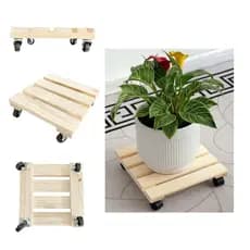 Suporte portátil madeira flores base simples vasos flores rodízios  bandejas suporte flores suporte